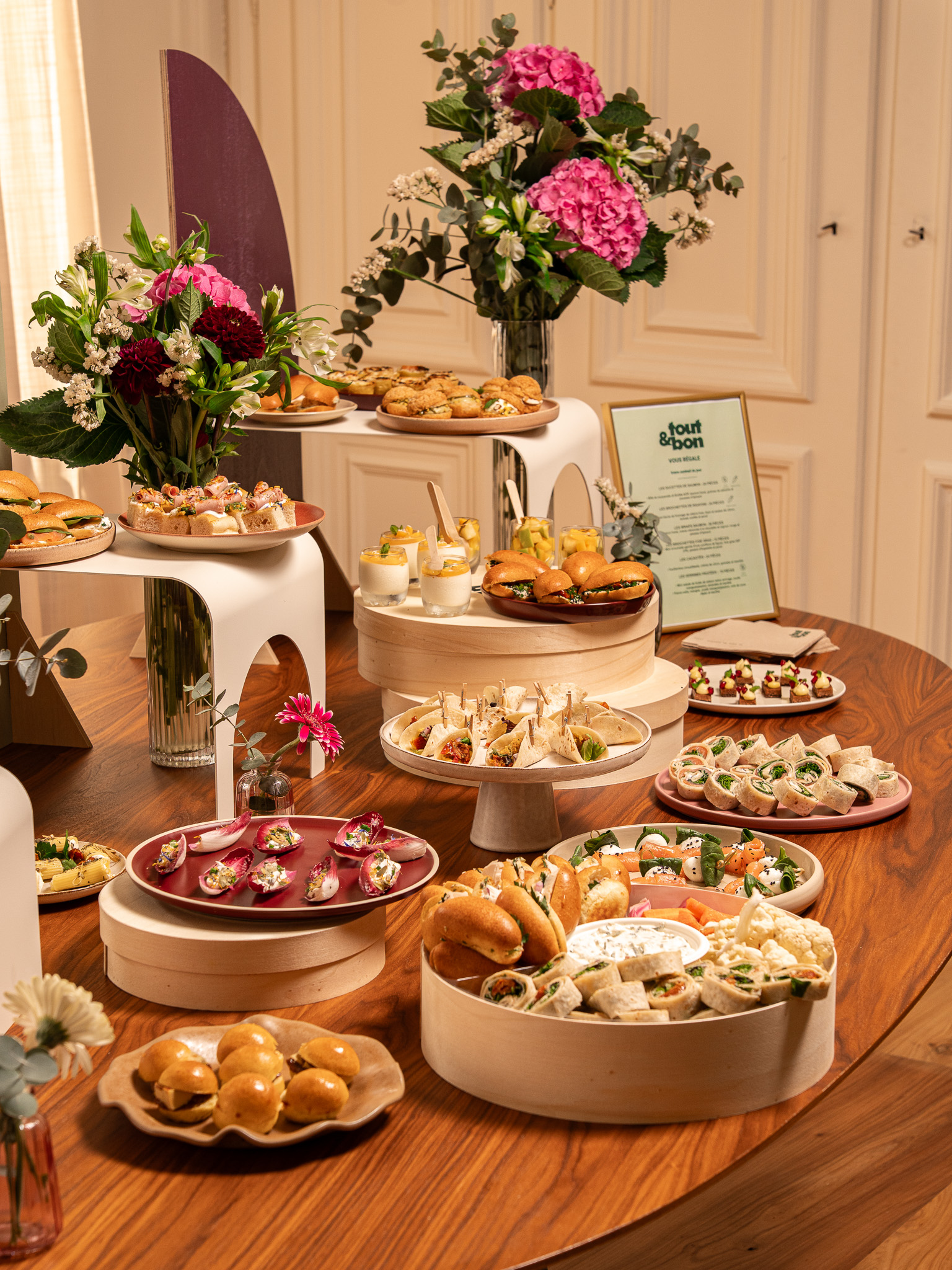 buffet entreprise decoration haut de gamme traiteur